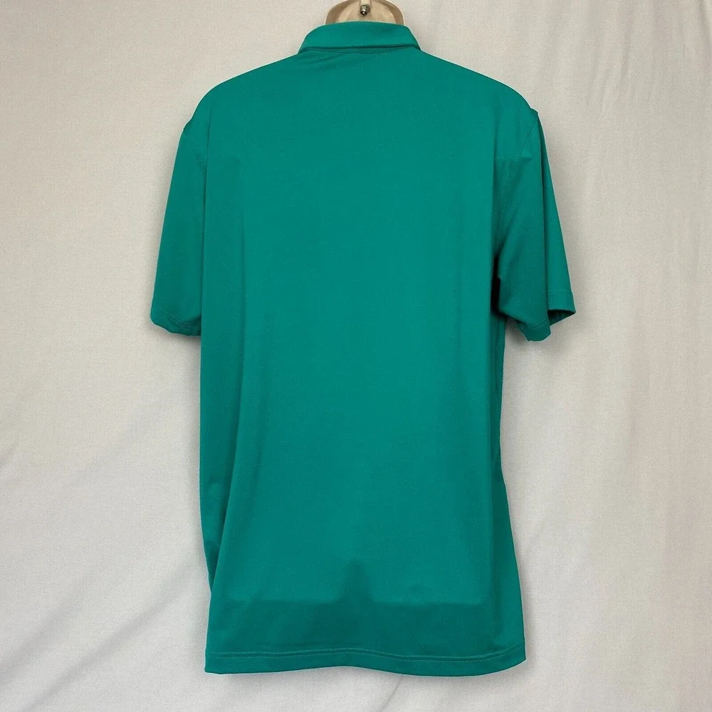 Peter Millar Summer Comfort Shirt Mens Large Green Solid Performance Jersey Polo - Picture 4 of 11